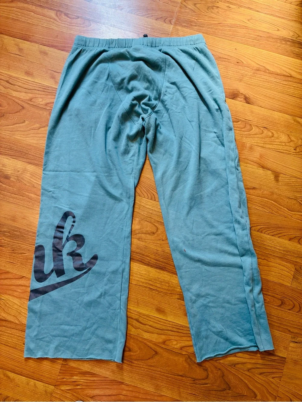 Victoria’s Secret PINK Teal Logo Hoodie & Wide Leg Sweatpants Set Y2K